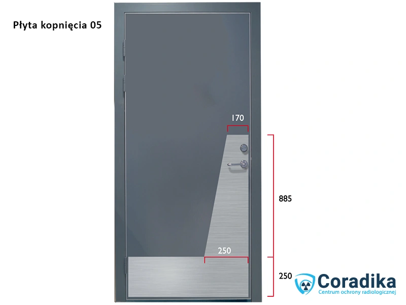 Drzwi medyczne - płyta kopnięcia 05