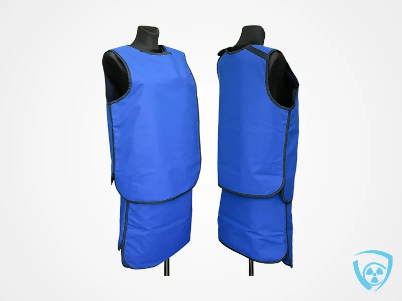 Dwustronny fartuch RTG (DG) Garsonka - (K-01 Niebieski)