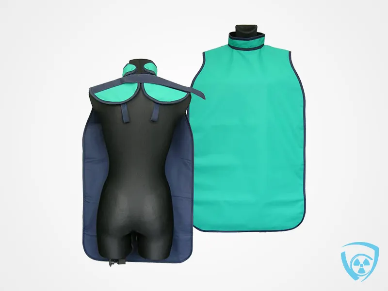 Jednostronny stomatologiczny fartuch RTG (SK) Z kołnierzem - (K-04 Turkusowy)