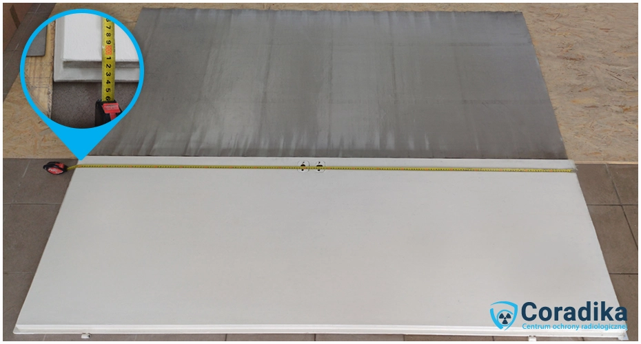 Preparing the lead foil.