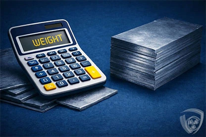 Lead sheet weight calculator and Pb sheets – weight calculation visualization