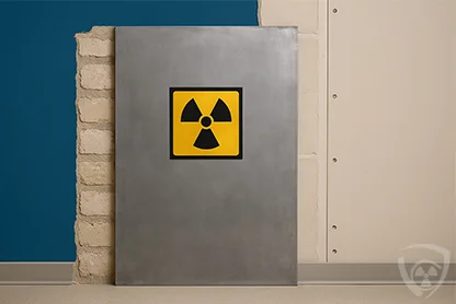 Lead sheets used in radiation protection of building materials