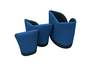 Male X-ray gonad shields providing effective protection against ionising radiation.