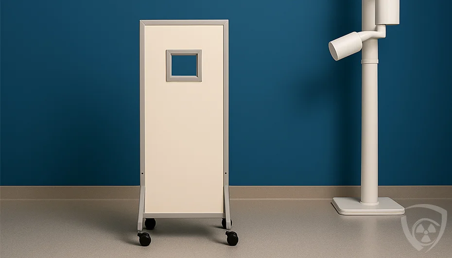 Mobile X-ray screen with a protective window Coradika.