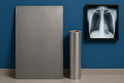 Ochrona radiologiczna — folia i blacha ołowiana.