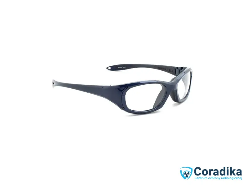 Okulary RTG typu Maxi (OX) – profesjonalna ochrona oczu przed promieniowaniem rentgenowskim Coradika – kolor granatowy