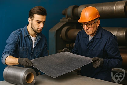 Production process of lead sheets and lead foil