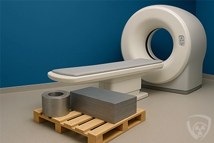 Computed tomography — the use of lead sheets and foils.