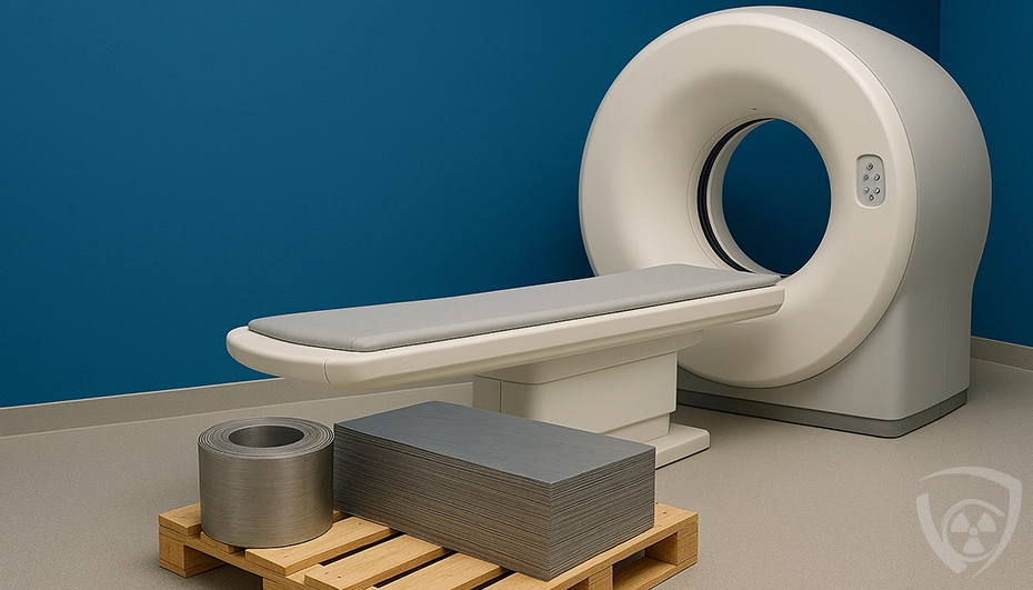 Computed tomography — the use of lead sheets and foils.