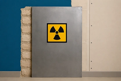 Lead sheets used in radiation protection of building materials