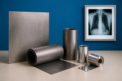 Lead sheet and foil selection for radiological protection