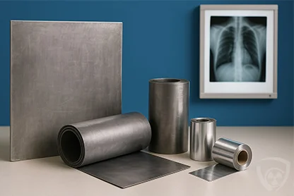 Lead sheet and foil selection for radiological protection