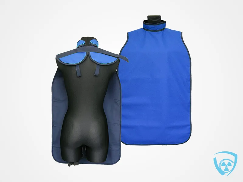 Single-Sided dental x-ray apron (SK) with Collar - (K-01 Blue)