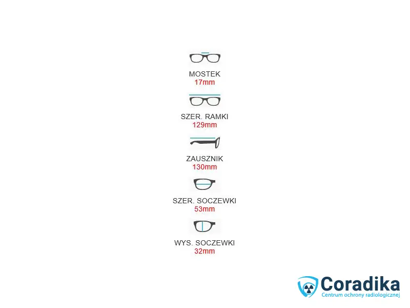 X-ray glasses Maxi (OX) – professional eye protection against X-ray radiation Coradika – sizes